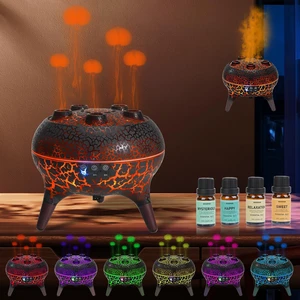 Jellyfish Essential Oil Diffuser 250ML,Aroma Diffuser Hears Sound to Spray Dancing Jellyfish Mist,7 Colorful Lights, 4 * 10ML Hotel Collection Diffuser Oils Scents for Home Bedroom(Black) Jellyfish Essential Oil Diffuser 250ML,Aroma Diffuser Hears Sound to Spray Dancing Jellyfish Mist,7 Colorful Lights, 4 * 10ML Hotel Collection Diffuser Oils Scents for Home Bedroom(Black)
