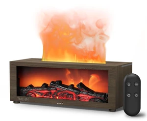 Fireplace Flame Essential Oil Diffuser Humidifier, Aromatherapy | Ultrasonic Mist with 7 Colors and Timer for Home, Bedroom, Office, and Yoga Fireplace Flame Essential Oil Diffuser Humidifier, Aromatherapy | Ultrasonic Mist with 7 Colors and Timer for Home, Bedroom, Office, and Yoga