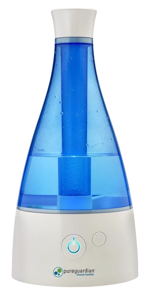 Ultrasonic Cool Mist Humidifier, 30 Hrs. Run Time, 0.5 Gal. Tank Capacity, 350 Sq. Ft. Coverage, Small Rooms, Quiet, Filter Free, Silver Clean Treated Tank, H940AR Ultrasonic Cool Mist Humidifier, 30 Hrs. Run Time, 0.5 Gal. Tank Capacity, 350 Sq. Ft. Coverage, Small Rooms, Quiet, Filter Free, Silver Clean Treated Tank, H940AR