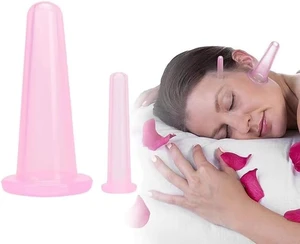 4Pcs Mini Massage Cupping Set Silicone Facial Cups Face Massager Helper Skin Care Neck Back Eyes Massaging Cup Safe to Use, Don't Worry About Burns (Pink) 4Pcs Mini Massage Cupping Set Silicone Facial Cups Face Massager Helper Skin Care Neck Back Eyes Massaging Cup Safe to Use, Don't Worry About Burns (Pink)