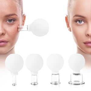 Facial Cupping Set, 4 PCS Silicone Vacuum Suction Face Massage Cups, Skin Tightening Kit for Eyes, Face and Body (White) Facial Cupping Set, 4 PCS Silicone Vacuum Suction Face Massage Cups, Skin Tightening Kit for Eyes, Face and Body (White)