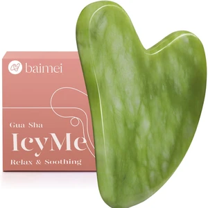 IcyMe Natural Jade Gua Sha Facial Tool-Green | Sculpt, Lift & Relieve Tension,Guasha Tool for Face with Smooth Cool Texture & Ergonomic Design , Self Care Gifts for Women IcyMe Natural Jade Gua Sha Facial Tool-Green | Sculpt, Lift & Relieve Tension,Guasha Tool for Face with Smooth Cool Texture & Ergonomic Design , Self Care Gifts for Women