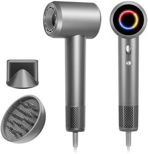 Hair Dryer, Professional High-Speed Ionic Blow Dryer with Diffuser, 1500W | 150k RPM Fast Dry, 500M Ions Reduce Frizz & Damage, 0.71 lb Slim Grip, 49 dB Quiet, Magnetic Diffuser & Concentrator, Gray Hair Dryer, Professional High-Speed Ionic Blow Dryer with Diffuser, 1500W | 150k RPM Fast Dry, 500M Ions Reduce Frizz & Damage, 0.71 lb Slim Grip, 49 dB Quiet, Magnetic Diffuser & Concentrator, Gray