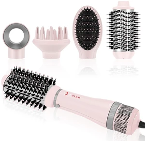 4 in 1 Blowout Hair Dryer Brush Set - Negative Ion Detachable Hair Dryer, Volumizer Styler with 2 Brush Heads, Pink 4 in 1 Blowout Hair Dryer Brush Set - Negative Ion Detachable Hair Dryer, Volumizer Styler with 2 Brush Heads, Pink