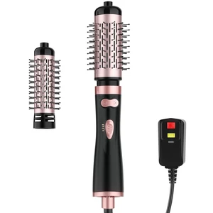 Rotating Hair Dryer Brush Ceramic, Blow Dryer Brush 2 Spin Brushes Set 1.5 Inch &2 Inch, One-Step Hot Air Brush Volumizer, Smooth, C-Curls|Black (Black) Rotating Hair Dryer Brush Ceramic, Blow Dryer Brush 2 Spin Brushes Set 1.5 Inch &2 Inch, One-Step Hot Air Brush Volumizer, Smooth, C-Curls|Black (Black)