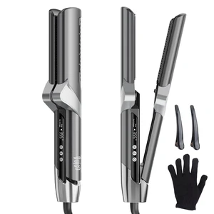 Hair Air Straightener, 100-240V Dual Voltage Wet to Dry Straightener | Air Straight with High-Speed Airflow 5 Temps, 2-in-1 Flat Iron and Hair Blow Dryer Straightener, Less Heat Damage, Black Grey Hair Air Straightener, 100-240V Dual Voltage Wet to Dry Straightener | Air Straight with High-Speed Airflow 5 Temps, 2-in-1 Flat Iron and Hair Blow Dryer Straightener, Less Heat Damage, Black Grey