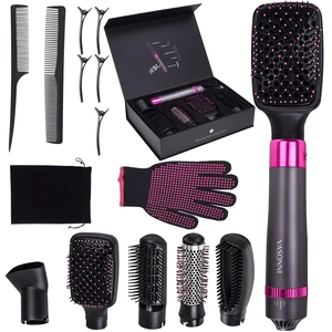 5 in 1 Hair Dryer Brush, Negative Ion Electric Hot Air Blow Dryer Brush Comb (black-red) 5 in 1 Hair Dryer Brush, Negative Ion Electric Hot Air Blow Dryer Brush Comb (black-red)