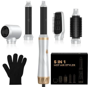 5 in 1 Blow Dryer Brush,Upgrade Blow Dryer Brush Air Curler Air Curling Wrap , Fast Drying & 3 Adjustable Temperatures Hot Air Brush,Detachable Hair Styling Set for Drying Curling Straightening 5 in 1 Blow Dryer Brush,Upgrade Blow Dryer Brush Air Curler Air Curling Wrap , Fast Drying & 3 Adjustable Temperatures Hot Air Brush,Detachable Hair Styling Set for Drying Curling Straightening