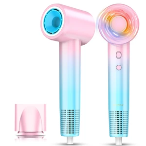 Ionic Hair Dryer 110,000 RPM High Speed, Teen Girls Blow Dryer Professional for Salon Home Use, Portable Blowout Hairdryers Lightweight with Nozzle Hot & Cold Selection for Women, Pink+Blue Ionic Hair Dryer 110,000 RPM High Speed, Teen Girls Blow Dryer Professional for Salon Home Use, Portable Blowout Hairdryers Lightweight with Nozzle Hot & Cold Selection for Women, Pink+Blue