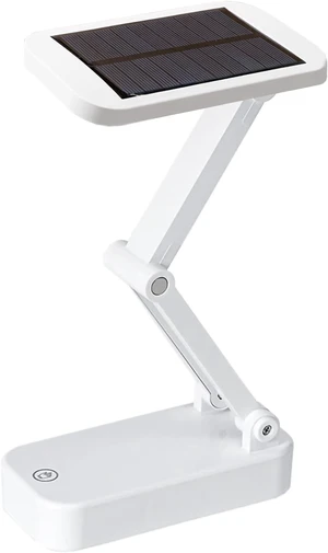 Solar Foldable Desk Lamp, Portable Dimmable LED Reading Lamp with Solar & USB Charging Port for Student Bedside Night Light Cordless Table lamp for Office, Bedroom, Travel, Emergency (White) Solar Foldable Desk Lamp, Portable Dimmable LED Reading Lamp with Solar & USB Charging Port for Student Bedside Night Light Cordless Table lamp for Office, Bedroom, Travel, Emergency (White)