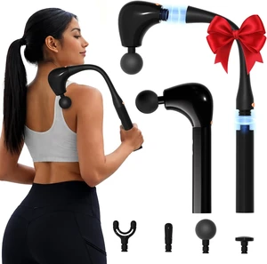Massage Gun Deep Tissue 2-in-1 Detachable with Extension Handle | Percussion Massage for Pain Relief,Back Massager,for Shoulder Neck Waist Thigh,Upgraded Deep Tissue Relief Massage Gun Deep Tissue 2-in-1 Detachable with Extension Handle | Percussion Massage for Pain Relief,Back Massager,for Shoulder Neck Waist Thigh,Upgraded Deep Tissue Relief