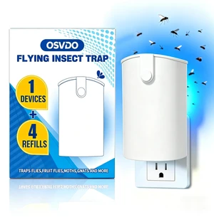Blue UV Light Flying Insect Trap, Plug-in Bug Catcher with 4 Refills | Indoor Fly Trap for 100+ Days, Fly Catcher for Flies, Fruit Flies, Gnats, Moths, Silent for Home, Kitchen Blue UV Light Flying Insect Trap, Plug-in Bug Catcher with 4 Refills | Indoor Fly Trap for 100+ Days, Fly Catcher for Flies, Fruit Flies, Gnats, Moths, Silent for Home, Kitchen