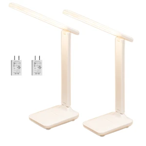 Led Desk Lamp Folding Student Light USB Dormitory for Lamp Modes for Eye Desk Lamps (White with adapters ×2) Led Desk Lamp Folding Student Light USB Dormitory for Lamp Modes for Eye Desk Lamps (White with adapters ×2)
