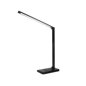 Modern Black Folding LED Desk Lamp With 5-Level Dimming And 3-Color Modes, 5W Wireless Charging Reading Lamp With Flexible Rotation, Touch Control, USB Powered, Ideal For Study And Home Office Modern Black Folding LED Desk Lamp With 5-Level Dimming And 3-Color Modes, 5W Wireless Charging Reading Lamp With Flexible Rotation, Touch Control, USB Powered, Ideal For Study And Home Office