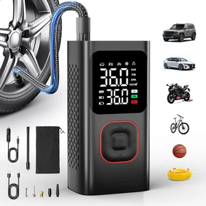 Tire Inflator Portable Air Compressor: 150 PSI Cordless Air Pump for Car with Digital Pressure Gauge, 6000mAh Fast Inflation, LED Light - Compact Tire Inflator for Car, Motorcycle, Bicycle, Balls Tire Inflator Portable Air Compressor: 150 PSI Cordless Air Pump for Car with Digital Pressure Gauge, 6000mAh Fast Inflation, LED Light - Compact Tire Inflator for Car, Motorcycle, Bicycle, Balls