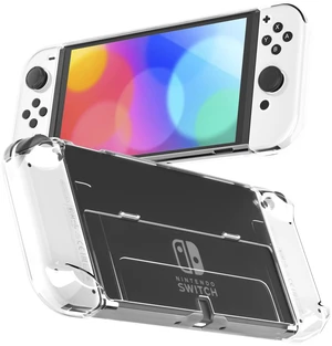 3 in 1 Transparent Case for Nintendo Switch OLED, Clear Dockable Shell Compatible with Switch OLED and Controller, Comfort Grip Case with Shock-Absorption and Anti-Scratch Design 3 in 1 Transparent Case for Nintendo Switch OLED, Clear Dockable Shell Compatible with Switch OLED and Controller, Comfort Grip Case with Shock-Absorption and Anti-Scratch Design