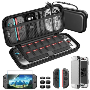 Switch 2 Case for Nintendo, Protective Carrying Set with PC Cover | TPU Grip Sleeve for Joycon, Large Capacity Storage Design, Nintendo Switch 2025 Console Accessories Travel Pouch Bag Pack Switch 2 Case for Nintendo, Protective Carrying Set with PC Cover | TPU Grip Sleeve for Joycon, Large Capacity Storage Design, Nintendo Switch 2025 Console Accessories Travel Pouch Bag Pack