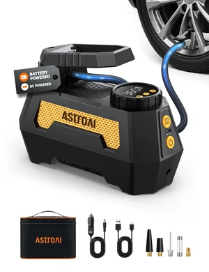 H2 Pro Tire Inflator Portable Air Compressor DC 12V/Battery Dual Power Supplies Cordless Tire Inflator Fast Inflation Air Pump for Car Tires Motorcycles Bikes Gift (Light Yellow) H2 Pro Tire Inflator Portable Air Compressor DC 12V/Battery Dual Power Supplies Cordless Tire Inflator Fast Inflation Air Pump for Car Tires Motorcycles Bikes Gift (Light Yellow)