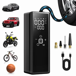 Tire Inflator Portable Air Compressor, 120PSI Cordless Air Pump with Digital Gauge, LED Light & Window Breaker for Car, Bike, Balls & Inflatables Tire Inflator Portable Air Compressor, 120PSI Cordless Air Pump with Digital Gauge, LED Light & Window Breaker for Car, Bike, Balls & Inflatables
