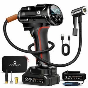 Cordless Air Compressor 160PSI Portable Tire Inflator with 10000mAh Battery & Dual Power System - 2X Faster (35L/min) Auto Shut Off Digital Gauge for Car SUV Truck RV - Black Cordless Air Compressor 160PSI Portable Tire Inflator with 10000mAh Battery & Dual Power System - 2X Faster (35L/min) Auto Shut Off Digital Gauge for Car SUV Truck RV - Black