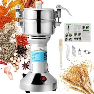 High Speed 150g Electric Grain Mill Machine Spice Herb Grinder 750W | 70-300 Mesh 28000RPM Stainless Steel Commercial Grade for Kitchen Herb Spice Pepper Coffee High Speed 150g Electric Grain Mill Machine Spice Herb Grinder 750W | 70-300 Mesh 28000RPM Stainless Steel Commercial Grade for Kitchen Herb Spice Pepper Coffee