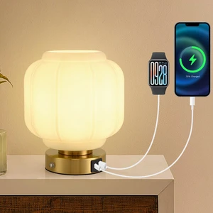 Rechargeable Table Lamp, Cordless Milk Glass Bedside Lamp Small | 4000mAh Battery with Charging Station, Pumpkin Touch Stepless Dimming, for Bedside Bedroom Living Room, Bulb Included, 1 Pack Rechargeable Table Lamp, Cordless Milk Glass Bedside Lamp Small | 4000mAh Battery with Charging Station, Pumpkin Touch Stepless Dimming, for Bedside Bedroom Living Room, Bulb Included, 1 Pack