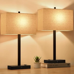 21" Touch Bedside lamps with 2 USB & AC Outlets, 3-Way Dimmable Bedside Table Lamps Set of 2 for Bedroom Living Room Office Reading, Beige Linen Shade Lamps for Night Stands, 2700K LED Bulbs Included 21" Touch Bedside lamps with 2 USB & AC Outlets, 3-Way Dimmable Bedside Table Lamps Set of 2 for Bedroom Living Room Office Reading, Beige Linen Shade Lamps for Night Stands, 2700K LED Bulbs Included