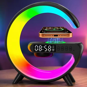 5 in 1 Smart LED Table Lamp, RGB Night Light, Sunrise Alarm Clock, Wireless Charger, Bluetooth Speaker, Mini G-Shape Bedside Lamp for Bedroom Office Home Decor, Teen Girls Boys Christmas Birthday Gift 5 in 1 Smart LED Table Lamp, RGB Night Light, Sunrise Alarm Clock, Wireless Charger, Bluetooth Speaker, Mini G-Shape Bedside Lamp for Bedroom Office Home Decor, Teen Girls Boys Christmas Birthday Gift