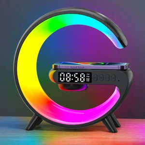 2026 New Smart Wireless Charging Alarm Clock with Bluetooth Speaker, Bedside Lamp 16 Million Colors Night Light, Bedroom Home Decor Gift for Family Kids Adults (Black) 2026 New Smart Wireless Charging Alarm Clock with Bluetooth Speaker, Bedside Lamp 16 Million Colors Night Light, Bedroom Home Decor Gift for Family Kids Adults (Black)