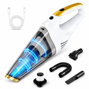 Handheld Vacuum Cordless, Car Vacuum Portable Cordless with LED Light | Strong Suction Hand Vacuum with Washable HEPA Filter and 3 Attachments for Pet Hair, Home, Office Handheld Vacuum Cordless, Car Vacuum Portable Cordless with LED Light | Strong Suction Hand Vacuum with Washable HEPA Filter and 3 Attachments for Pet Hair, Home, Office
