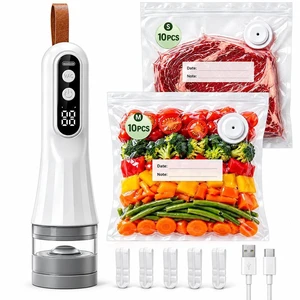 Handheld Vacuum Sealer for Food, Dual-Mode Rechargeable Food Sealer | Cordless Handheld One-Touch Portable Digital Display Food Storage Keep Food Fresh Up to 6X Longer Dual-Mode 2000mAh Battery Handheld Vacuum Sealer for Food, Dual-Mode Rechargeable Food Sealer | Cordless Handheld One-Touch Portable Digital Display Food Storage Keep Food Fresh Up to 6X Longer Dual-Mode 2000mAh Battery