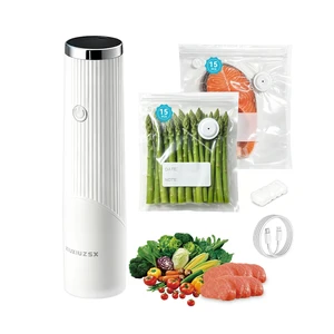 Compact Handheld Vacuum Sealer for Food with 30 Reusable Bags | Powerful 60 kPa suction, Keeps food fresh up to 6X longer, Cordless handheld design, Ideal for meal prep and food storage Compact Handheld Vacuum Sealer for Food with 30 Reusable Bags | Powerful 60 kPa suction, Keeps food fresh up to 6X longer, Cordless handheld design, Ideal for meal prep and food storage