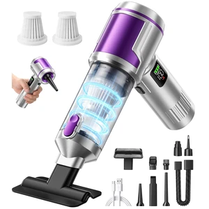 Cordless Handheld Car Vacuum, 4-in-1 Portable Mini Vacuum with 22 kPa High Suction Power, USB Type-C Rechargeable Hand held Vacuum Cleaner for Car, Home, Office, Pet Hair & Keyboard Cleaning Cordless Handheld Car Vacuum, 4-in-1 Portable Mini Vacuum with 22 kPa High Suction Power, USB Type-C Rechargeable Hand held Vacuum Cleaner for Car, Home, Office, Pet Hair & Keyboard Cleaning