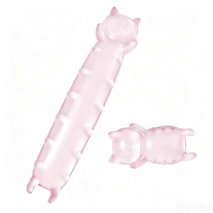 Gel Keyboard and Mouse Wrist Rest Set Clear Cat Wrist Rest | for Computer Keyboard 60%/68%/75%, Comfort & Support for Typing and Gaming (Pink) Gel Keyboard and Mouse Wrist Rest Set Clear Cat Wrist Rest | for Computer Keyboard 60%/68%/75%, Comfort & Support for Typing and Gaming (Pink)