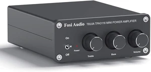 Fosi Audio TB10A 2 Channel Stereo Audio Amplifier Receiver Mini Hi-Fi Class D Integrated Amp 2.0CH for Home Speakers 100W x 2 with Bass and Treble Control TPA3116(with Power Supply) Fosi Audio TB10A 2 Channel Stereo Audio Amplifier Receiver Mini Hi-Fi Class D Integrated Amp 2.0CH for Home Speakers 100W x 2 with Bass and Treble Control TPA3116(with Power Supply)