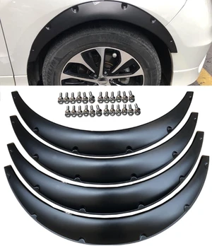 4Pcs 3.5'' 90mm Universal Flexible Car Fender Flares Extra Wide Body Wheel Arches, 4*Large 4Pcs 3.5'' 90mm Universal Flexible Car Fender Flares Extra Wide Body Wheel Arches, 4*Large