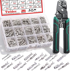 290PCS Car Electrical Wire Terminal Pins Connector 1/1.5/1.8/2.2/2.8/3.5mm 21Type Connector Pins Terminal Non-Insulated Plug Removal Male Female Crimp Pins With Wire Crimper Tool 290PCS Car Electrical Wire Terminal Pins Connector 1/1.5/1.8/2.2/2.8/3.5mm 21Type Connector Pins Terminal Non-Insulated Plug Removal Male Female Crimp Pins With Wire Crimper Tool