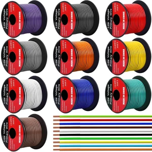16 Gauge Wire 10 Color 500ft Automotive Cable for 12V Car Audio 50ft Spool X10, Copper Clad Aluminum, 54 Strands, 105°c Heat Resistant, Flexible PVC Jacket, Car Stereo, Rv, Boat, LED Wiring 16 Gauge Wire 10 Color 500ft Automotive Cable for 12V Car Audio 50ft Spool X10, Copper Clad Aluminum, 54 Strands, 105°c Heat Resistant, Flexible PVC Jacket, Car Stereo, Rv, Boat, LED Wiring