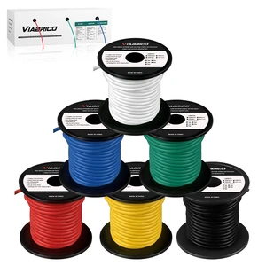 10 Gauge Wire 600FT, 10 AWG Auto Wire 100ft Each Spool, 6 Colors Copper Clad Aluminium Low Voltage Electrical 10 Gauge, Hookup Kit for Breadboard/Automotive/DIY/Battery 10 Gauge Wire 600FT, 10 AWG Auto Wire 100ft Each Spool, 6 Colors Copper Clad Aluminium Low Voltage Electrical 10 Gauge, Hookup Kit for Breadboard/Automotive/DIY/Battery