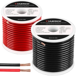 14 Gauge Wire 200FT, 14 AWG Auto 100ft Each Spool, 2 Colors Copper Clad Aluminium Low Voltage Electrical Wire 14 Gauge, Hookup Wire Kit for Breadboard/Automotive/DIY/Battery 14 Gauge Wire 200FT, 14 AWG Auto 100ft Each Spool, 2 Colors Copper Clad Aluminium Low Voltage Electrical Wire 14 Gauge, Hookup Wire Kit for Breadboard/Automotive/DIY/Battery
