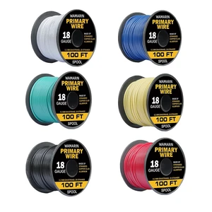 18 Gauge Wire Combo, CCA, 6 Colors, 100ft Rolls (600ft Total) Durable Copper Clad Aluminium, Low Voltage Electric Wire, 18 AWG Wire, Ideal for Heavy-Duty Auto & Home Projects, Insulated 18 Gauge Wire Combo, CCA, 6 Colors, 100ft Rolls (600ft Total) Durable Copper Clad Aluminium, Low Voltage Electric Wire, 18 AWG Wire, Ideal for Heavy-Duty Auto & Home Projects, Insulated