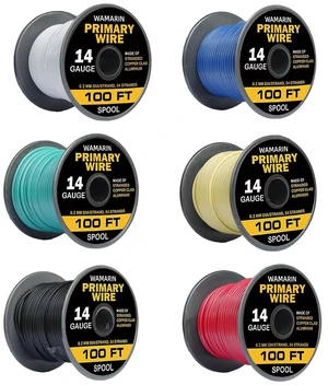 14 Gauge Wire Combo, CCA, 6 Colors, 100ft Rolls (600ft Total) Durable Copper Clad Aluminium, Low Voltage Electric Wire, 14 AWG Wire, Ideal for Heavy-Duty Auto & Home Projects, Insulated 14 Gauge Wire Combo, CCA, 6 Colors, 100ft Rolls (600ft Total) Durable Copper Clad Aluminium, Low Voltage Electric Wire, 14 AWG Wire, Ideal for Heavy-Duty Auto & Home Projects, Insulated