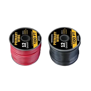 12 Gauge Automotive Wire Spool 2 Colors 100ft Each (200ft Total) Low Voltage Wire,Copper Clad Aluminum CCA, 12 AWG Electrical Wire for Low Voltage Projects, Car, Trailer, Led Strip, Diy 12 Gauge Automotive Wire Spool 2 Colors 100ft Each (200ft Total) Low Voltage Wire,Copper Clad Aluminum CCA, 12 AWG Electrical Wire for Low Voltage Projects, Car, Trailer, Led Strip, Diy