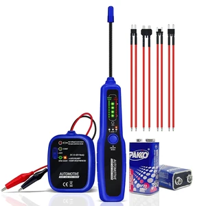 Automotive Wire Tracer Electrical Open & Short Finder Circuit Tester Wire Breaker Finder Fault Probe Kit Cable Toner Wire Tracker Continuity Test for DC 6-42V Automotive Wire Tracer Electrical Open & Short Finder Circuit Tester Wire Breaker Finder Fault Probe Kit Cable Toner Wire Tracker Continuity Test for DC 6-42V