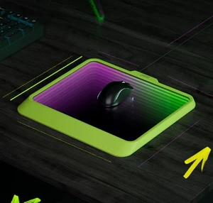 Professional Esport Tempered Glass Gaming Mouse Pad, Ultra-Smooth Surface Infinite RGB Gaming Mouse Pad for FPS Games And Gamers - Green Professional Esport Tempered Glass Gaming Mouse Pad, Ultra-Smooth Surface Infinite RGB Gaming Mouse Pad for FPS Games And Gamers - Green