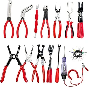 14PCS Automotive Electrical Disconnect Pliers Set: High-Carbon Steel
No Missing Connector Removal Tools for Car Harness, Hose, Fuel Line, Cooling, Door Panel, Dashboard & Engine Bay Repair 14PCS Automotive Electrical Disconnect Pliers Set: High-Carbon Steel
No Missing Connector Removal Tools for Car Harness, Hose, Fuel Line, Cooling, Door Panel, Dashboard & Engine Bay Repair
