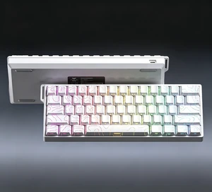 60% Mechanical Gaming Keyboard Wired, Hall Effect Magnetic Switch Hot Swappable, Adjustable Actuation RT Mode, 8000 Hz Polling Rate, RGB Keyboard 60 Percent Compact Design for PC - Line Design White 60% Mechanical Gaming Keyboard Wired, Hall Effect Magnetic Switch Hot Swappable, Adjustable Actuation RT Mode, 8000 Hz Polling Rate, RGB Keyboard 60 Percent Compact Design for PC - Line Design White