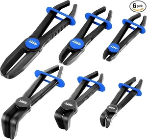 OMT Hose Pinch Off Pliers Set, 6Pc Line Clamp With Straight & 90° Pliers
Fits 0.4" To 2.6" Hoses, Slide-Locking Design For Secure Hold, Hands-Free Fluid Control, For Brake, Fuel & Coolant Lines OMT Hose Pinch Off Pliers Set, 6Pc Line Clamp With Straight & 90° Pliers
Fits 0.4" To 2.6" Hoses, Slide-Locking Design For Secure Hold, Hands-Free Fluid Control, For Brake, Fuel & Coolant Lines