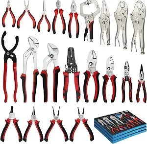 Pliers Set, 21 Pieces Full Assortment of Plier with EVA, Versatile Pliers Tool Set for Plyers Ideal as Home Use, Holiday, Fathers' Day Gift Pliers Set, 21 Pieces Full Assortment of Plier with EVA, Versatile Pliers Tool Set for Plyers Ideal as Home Use, Holiday, Fathers' Day Gift