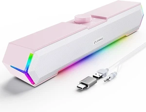 G11 Computer Speakers for Desktop, Touch Lights PC Speakers with Surge Clear Sound, USB C/USB Powered, AUX Audio for Computer Desktop PC Laptop Desk (Light Pink) G11 Computer Speakers for Desktop, Touch Lights PC Speakers with Surge Clear Sound, USB C/USB Powered, AUX Audio for Computer Desktop PC Laptop Desk (Light Pink)